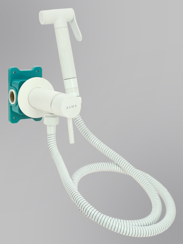 Гигиенический душ со смесителем ALMAes Benito AL-859-06 белый - фото 5