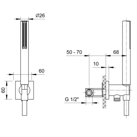 Внутренняя часть для душевого набора Fantini Aquadolce 86 00 8091A