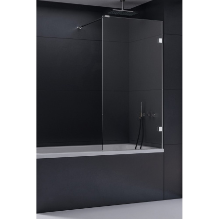 Душевая шторка на ванну New Trendy EVENTA EXK-6995-WP 70х150 стекло прозрачное профиль хром глянцевый ориентация универсальная