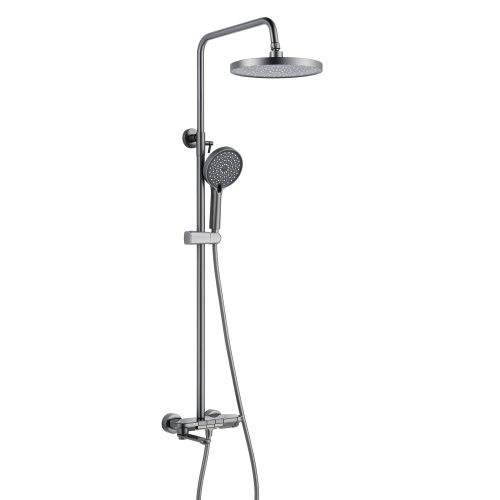 Душевая стойка Shevanik S4726T настенная цвет оружейная сталь - фото 2