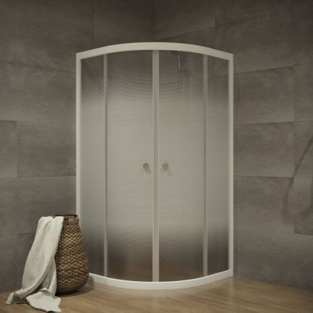 Душевой уголок Тритон Лайт Щ0000064834 100х100 стекло с рисунком профиль белый без поддона