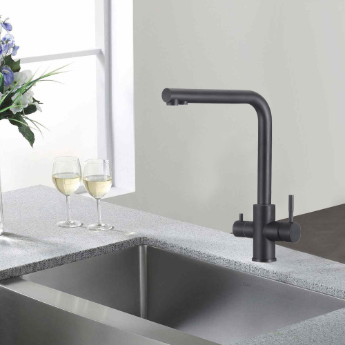 Смеситель для кухни WesnaArt Eko EKO05-151Black на мойку черный - фото 3