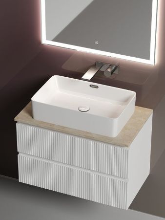 Тумба под раковину Sancos SNOB T SNT80W 80х40 подвесная цвет белый
