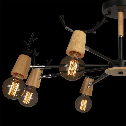 Люстра на штанге Loft It SVEN 10024/8 Black - фото 4