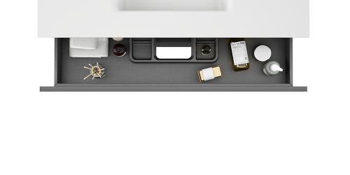 Тумба под раковину Visobath Aqua 73570/73582 100х45х55 подвесная цвет темно-серый - фото 3