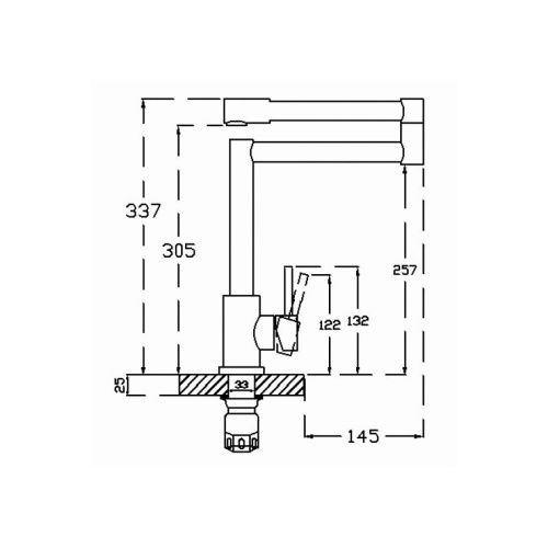 Смеситель для кухни G.Lauf ZAP ZAP4-C090 на столешницу нержавеющая сталь - фото 3