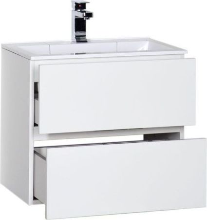 Тумба с раковиной Aquanet Алвита 00213095 60х50 подвесная цвет белый