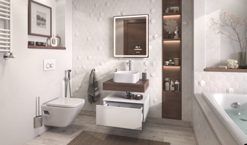 Столешница Velvex UNIT st.UNI.60-628 60х50х11 подвесная цвет дуб карпентер - фото 5