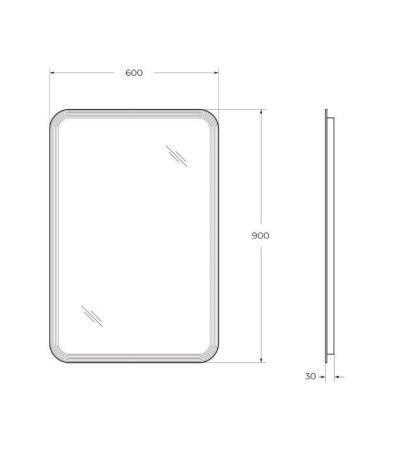 Зеркало с подсветкой Cezares 54354 60х90 подвесное