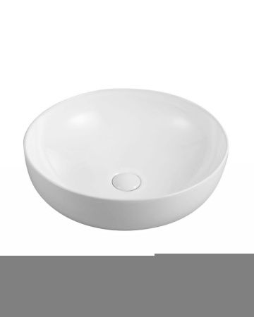 Раковина из сантехнического фарфора Orange B07-420W 40х40 накладная цвет белый