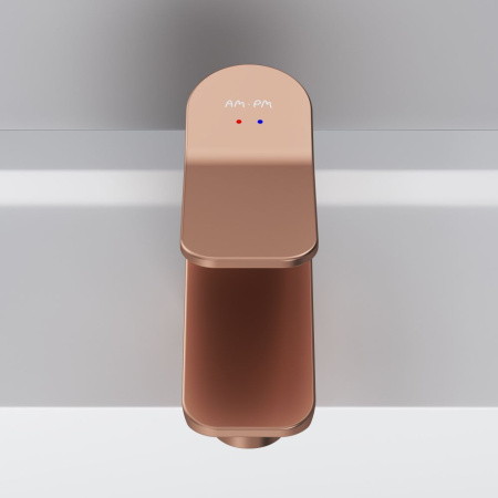 Смеситель Am.Pm X-Joy F85A02144 на раковину розовое золото без термостата