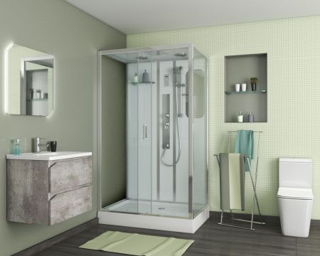 Душевая кабина Niagara Premium 60120114GQL 120х80 прямоугольная с крышей ориентация левая