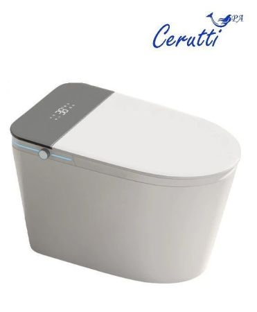 Унитаз приставной Cerutti SPA CT10617 белый с сиденьем микролифт безободковый смыв торнадо