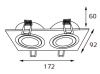 Светильник встраиваемый Italline M02-026 M02-026021 white