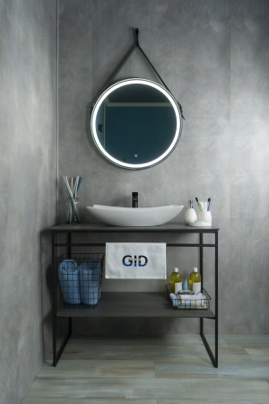 Раковина керамическая Gid Creativo 51129 60х40 накладная цвет белый 1 отверстие под смеситель