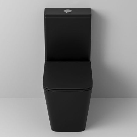 Унитаз напольный с бачком Grossman Торнадо GR-4418BMSQ черный с сиденьем микролифт безободковый смыв торнадо