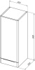 Шкаф-пенал Aquanet Ирис new 00310155 30х30х80 подвесной цвет белый