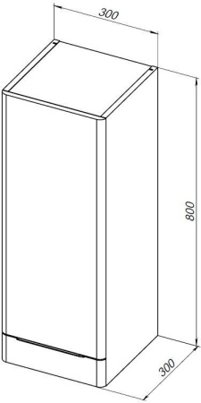 Шкаф-пенал Aquanet Ирис new 00310155 30х30х80 подвесной цвет белый