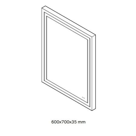 Зеркало с подсветкой Am.Pm Gem M91AMOX0601WG 60х70 подвесное