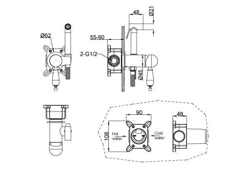 Гигиенический душ Boheme Imperiale 435 золото - фото 2