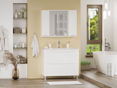 Тумба под раковину Misty Атлантик П-Атл-01100-0112Я 100х40 напольная цвет белый