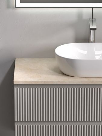 Тумба под раковину Sancos SNOB R SNR100CE 100х40 подвесная цвет бежевый