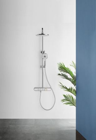 Душевая стойка Arrow AG3323SHCP настенная цвет хром с термостатом