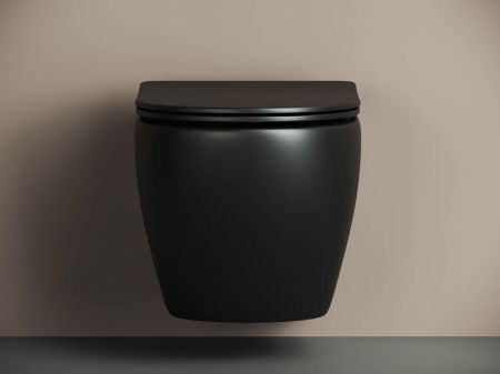 Унитаз подвесной Ceramica Nova METROPOL CN4002MB черный с сиденьем микролифт безободковый душевой смыв