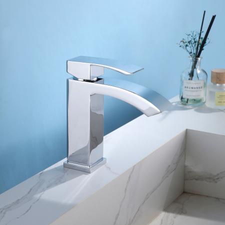 Смеситель ABBER Wasserfall AF8610 на раковину/столешницу хром без термостата