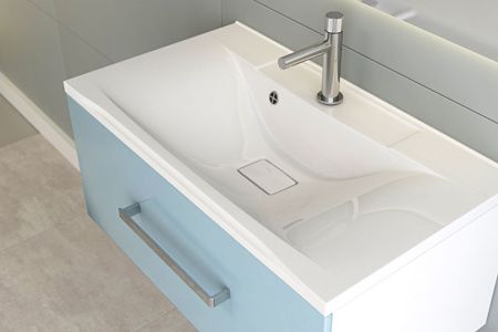 Раковина из искусственного камня Uperwood Elen 291120423 80х40 полувстраиваемая цвет белый