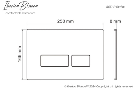 Комплект сантехническая инсталляция с клавишей смыва Iberica Blanca ESTI-R IB.001M.211