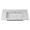 Раковина из искусственного камня Uperwood Lagoon Quartz 297000017 80х50 полувстраиваемая цвет белый