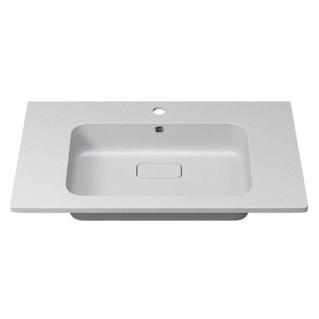 Раковина из искусственного камня Uperwood Lagoon Quartz 297000017 80х50 полувстраиваемая цвет белый