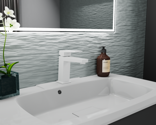 Смеситель Rush Thira TR3635-12White на раковину белый матовый - фото 3