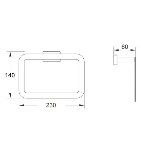 Кольцо для полотенец Shevanik SG56G SG5606G
