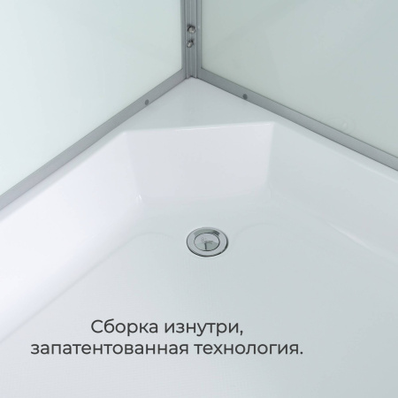 Душевая кабина AvaCan D D3090LED 90х90 четверть круга с крышей ориентация универсальная