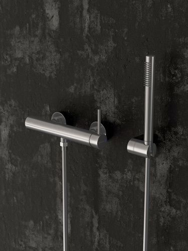 Смеситель для ванны и душа Knotlor ECLIPSE SS-22 настенный нержавеющая сталь - фото 5