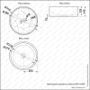 Раковина из сантехнического фарфора Melana A460-803 40х40 накладная цвет белый без отверстий под смеситель