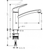 Смеситель для кухни Hansgrohe Logis 71833000 на мойку хром