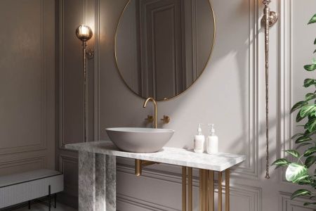 Раковина из искусственного камня Holbi DIONE 1.02.006.11.3 60х40 накладная цвет коричневый