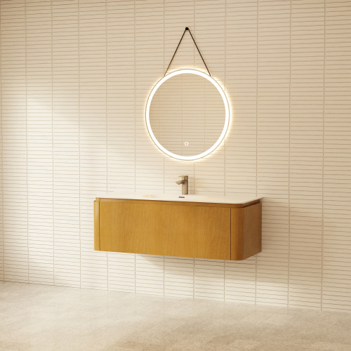 Тумба под раковину ArtDecco Coco (Коко) ACC12W14S000 120x45x40 подвесная цвет белый дуб - фото 2