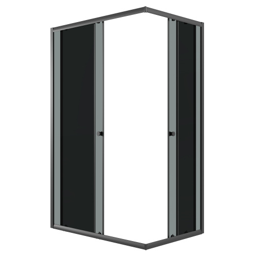 Душевой уголок Niagara Eco NG-1118-14QT 107х78 стекло тонированное профиль черный матовый - фото 2