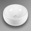 Раковина из сантехнического фарфора Bond Circle S52-390 40х40 накладная цвет белый без отверстий под смеситель
