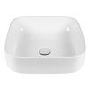 Раковина из сантехнического фарфора Bond Cube S57-380 40х40 накладная цвет белый без отверстий под смеситель