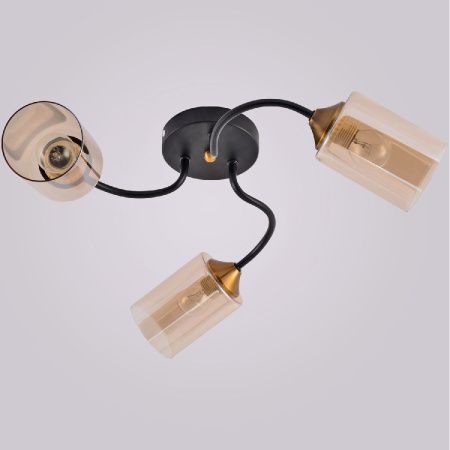 Люстра потолочная Reluce 01608-0.3-03 BK+BRASS
