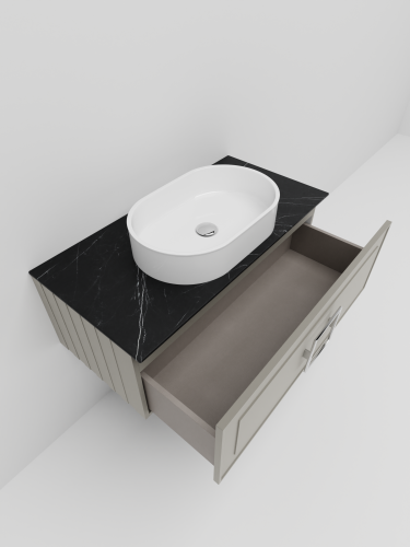 Тумба со столешницей La Fenice CUBO NFNC-01-CUB-C-100-3-GB 100х36х49 подвесная цвет бежевый - фото 4