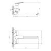 Смеситель для ванны и душа DECOROOM DR22 DR22043 настенный хром