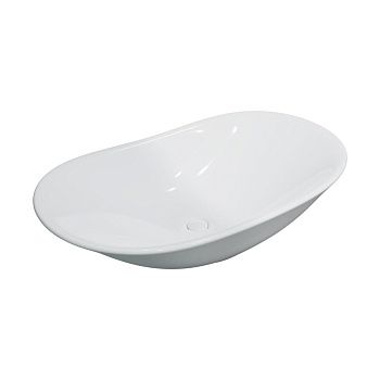 Раковина из сантехнического фаянса CHARUS TORRE BIANCA 700-059W 60х40 накладная цвет белый без отверстий под смеситель