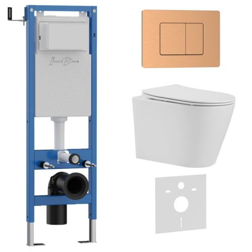 Комплект унитаз с инталляцией и клавишей смыва Iberica Blanca BURGOS ALTO IB.001M.BRA.234.1172 - фото 2