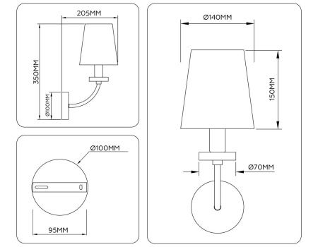Бра Ambrella Light Ceramo Classic (Церамо Цлассиц) LH75359